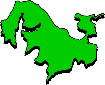 上甑島（鹿児島県）の外観図形イラスト画像