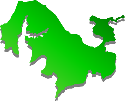 上甑島（鹿児島県）の外観図形イラスト画像