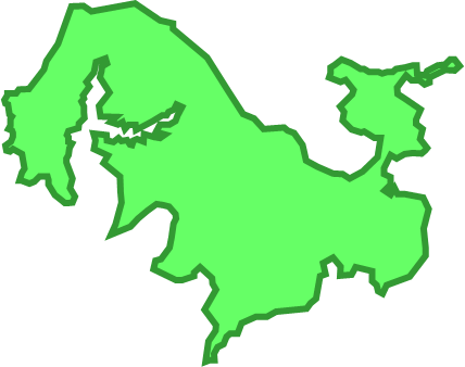 上甑島（鹿児島県）の外観図形イラスト画像