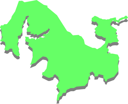 上甑島（鹿児島県）の外観図形イラスト画像