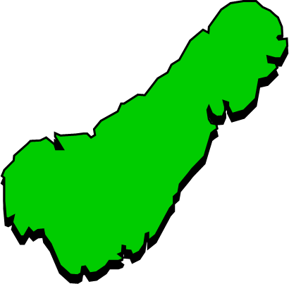 喜界島（鹿児島県）の外観図形イラスト画像