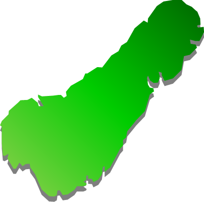 喜界島（鹿児島県）の外観図形イラスト画像