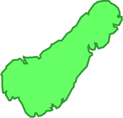 喜界島（鹿児島県）の外観図形イラスト画像