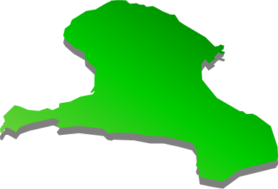 小浜島（沖縄県）の外観図形イラスト画像