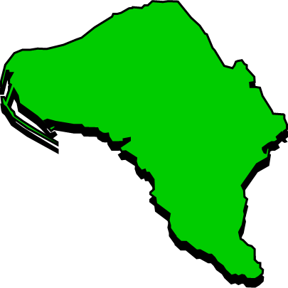 久米島（沖縄県）の外観図形イラスト画像