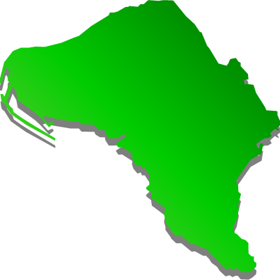 久米島（沖縄県）の外観図形イラスト画像