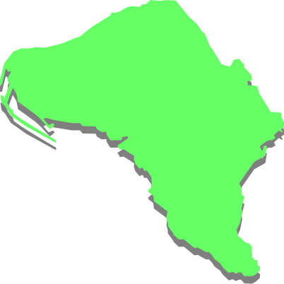 久米島（沖縄県）の外観図形イラスト画像