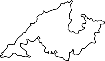 的山大島(長崎県)の外観図形イラスト画像
