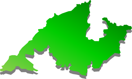 的山大島(長崎県)の外観図形イラスト画像
