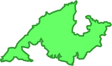 的山大島(長崎県)の外観図形イラスト画像