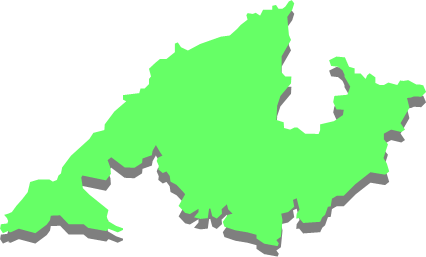 的山大島(長崎県)の外観図形イラスト画像