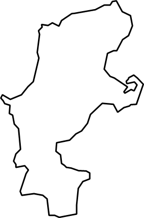 中甑島（鹿児島県）の外観図形イラスト画像