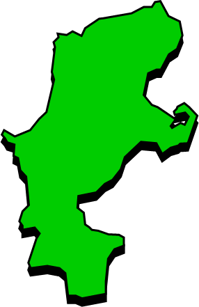 中甑島（鹿児島県）の外観図形イラスト画像
