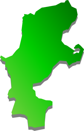 中甑島（鹿児島県）の外観図形イラスト画像