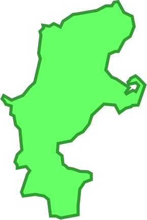 中甑島（鹿児島県）の外観図形イラスト画像