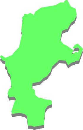 中甑島（鹿児島県）の外観図形イラスト画像