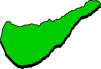 沖永良部島（鹿児島県）の外観図形イラスト画像