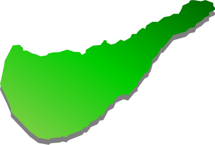 沖永良部島（鹿児島県）の外観図形イラスト画像
