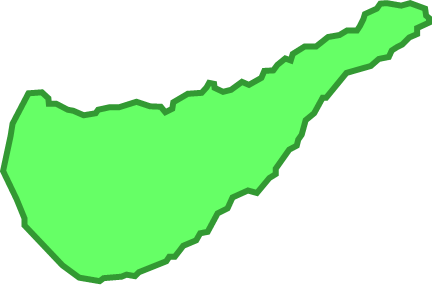 沖永良部島（鹿児島県）の外観図形イラスト画像