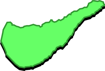 沖永良部島（鹿児島県）の外観図形イラスト画像