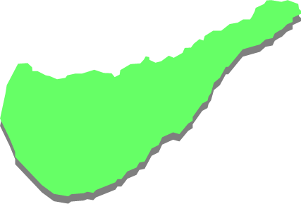 沖永良部島（鹿児島県）の外観図形イラスト画像