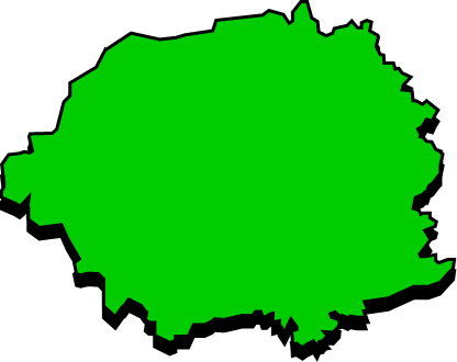 桜島（鹿児島県）の外観図形イラスト画像