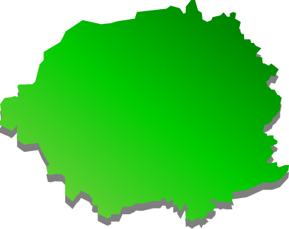 桜島（鹿児島県）の外観図形イラスト画像