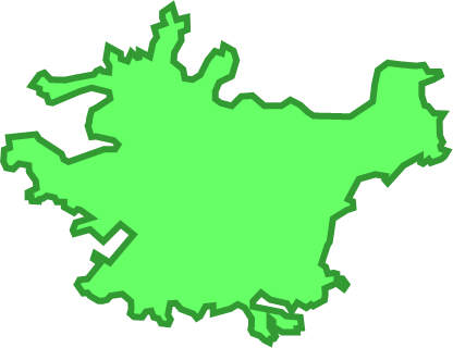 島浦島（宮崎県）の外観図形イラスト画像