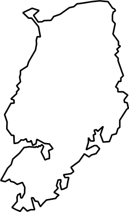 下島（熊本県）の外観図形イラスト画像