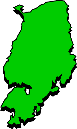 下島（熊本県）の外観図形イラスト画像