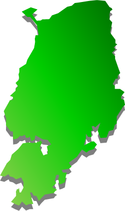 下島（熊本県）の外観図形イラスト画像