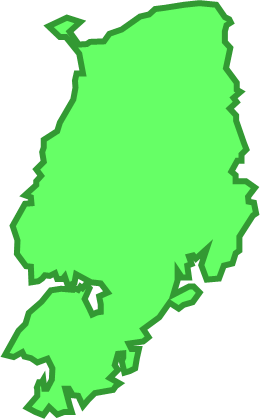 下島（熊本県）の外観図形イラスト画像