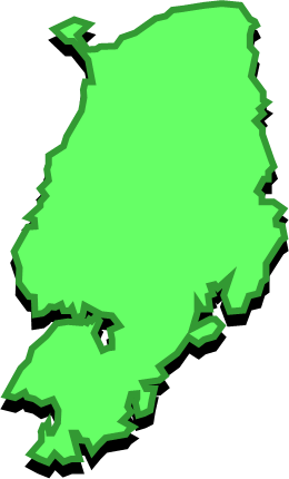 下島（熊本県）の外観図形イラスト画像