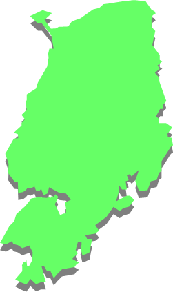 下島（熊本県）の外観図形イラスト画像
