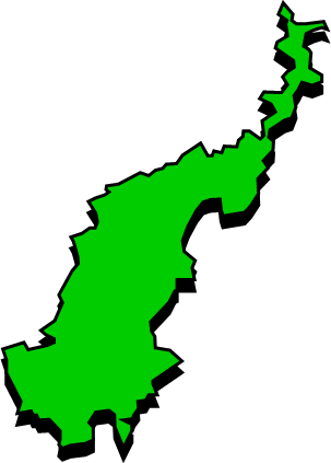 下甑島(鹿児島県)の外観図形イラスト画像