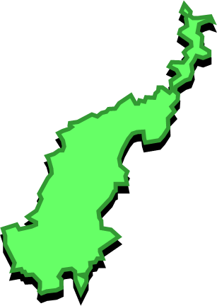 下甑島(鹿児島県)の外観図形イラスト画像