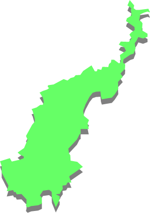 下甑島(鹿児島県)の外観図形イラスト画像