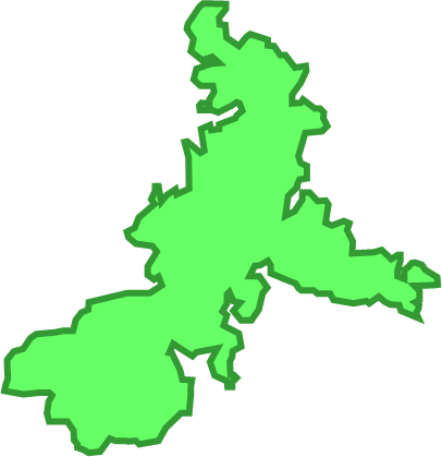 鷹島（長崎県）の外観図形イラスト画像