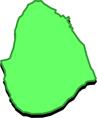 竹富島（沖縄県）の外観図形イラスト画像