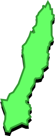 種子島（鹿児島県）の外観図形イラスト画像