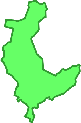 渡名喜島（沖縄県）の外観図形イラスト画像