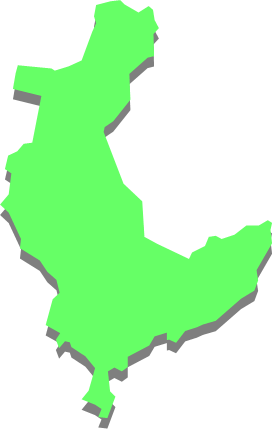渡名喜島（沖縄県）の外観図形イラスト画像