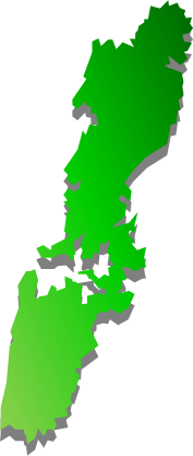対馬島(長崎県)の外観図形イラスト画像