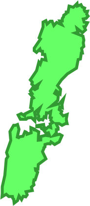 対馬島(長崎県)の外観図形イラスト画像