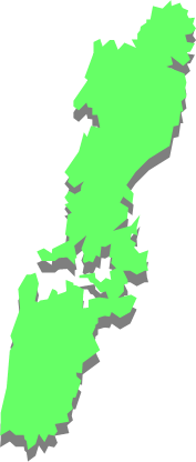 対馬島(長崎県)の外観図形イラスト画像