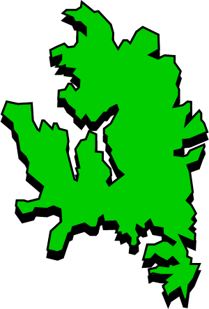 若松島（長崎県）の外観図形イラスト画像