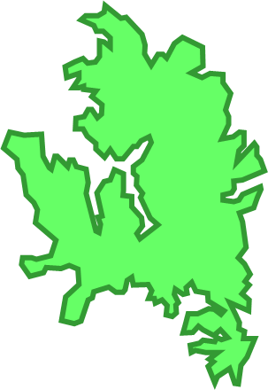若松島（長崎県）の外観図形イラスト画像