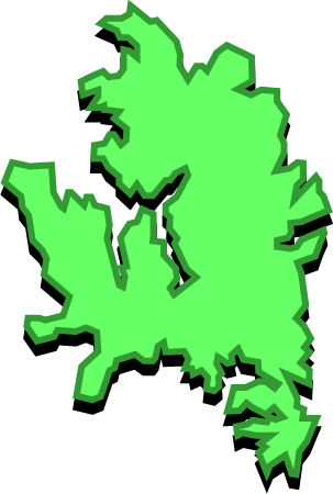若松島（長崎県）の外観図形イラスト画像