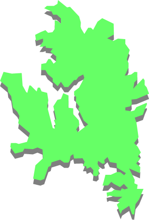 若松島（長崎県）の外観図形イラスト画像
