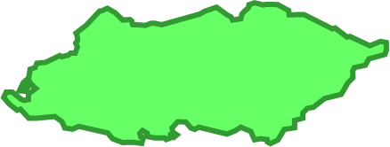 与那国島（沖縄県）の外観図形イラスト画像